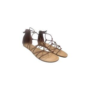 Sun + Stone Okennap Brandy Gladiator Sandals With Adjustable Ankle Strap Tan Sol